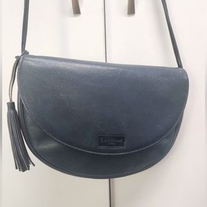 EUC Dark Teal Leather Louis Feraud Crossbody